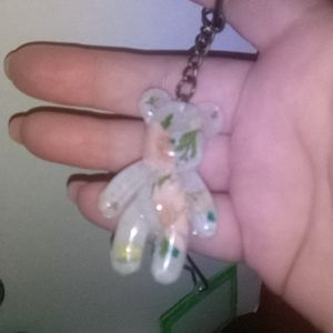 SOLD Floral Teddy Bear 🧸 Keychain